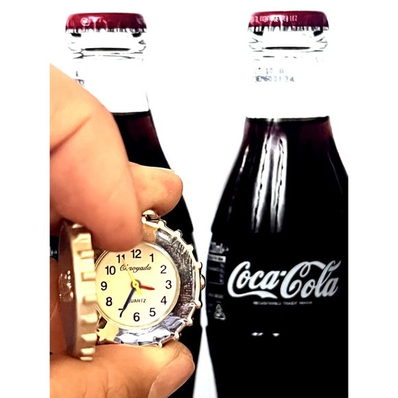 SILVER COLOR COKE Pocket Watch - Picture 2 of 3
